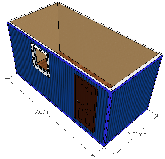 Дачный дом из блок-контейнера 5 метров